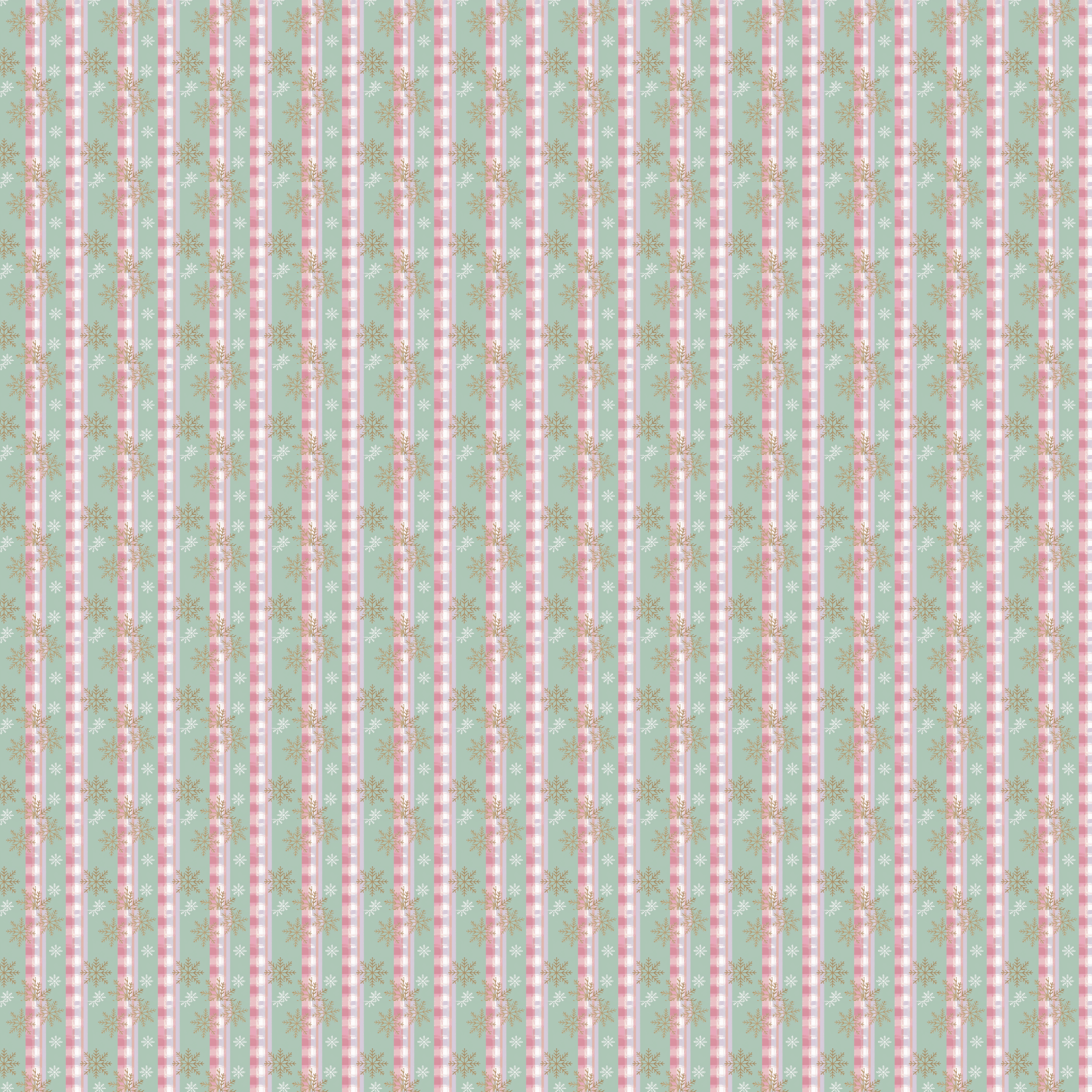 P1181 | Pastel Plaid Snowflake 1 Pattern Acrylic Sheets - CMB Pattern Acrylic